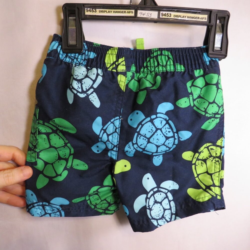 Baby Turtle Carter's Swim Trunks Shorts 6mo 100% polyester - Picture 2 of 6